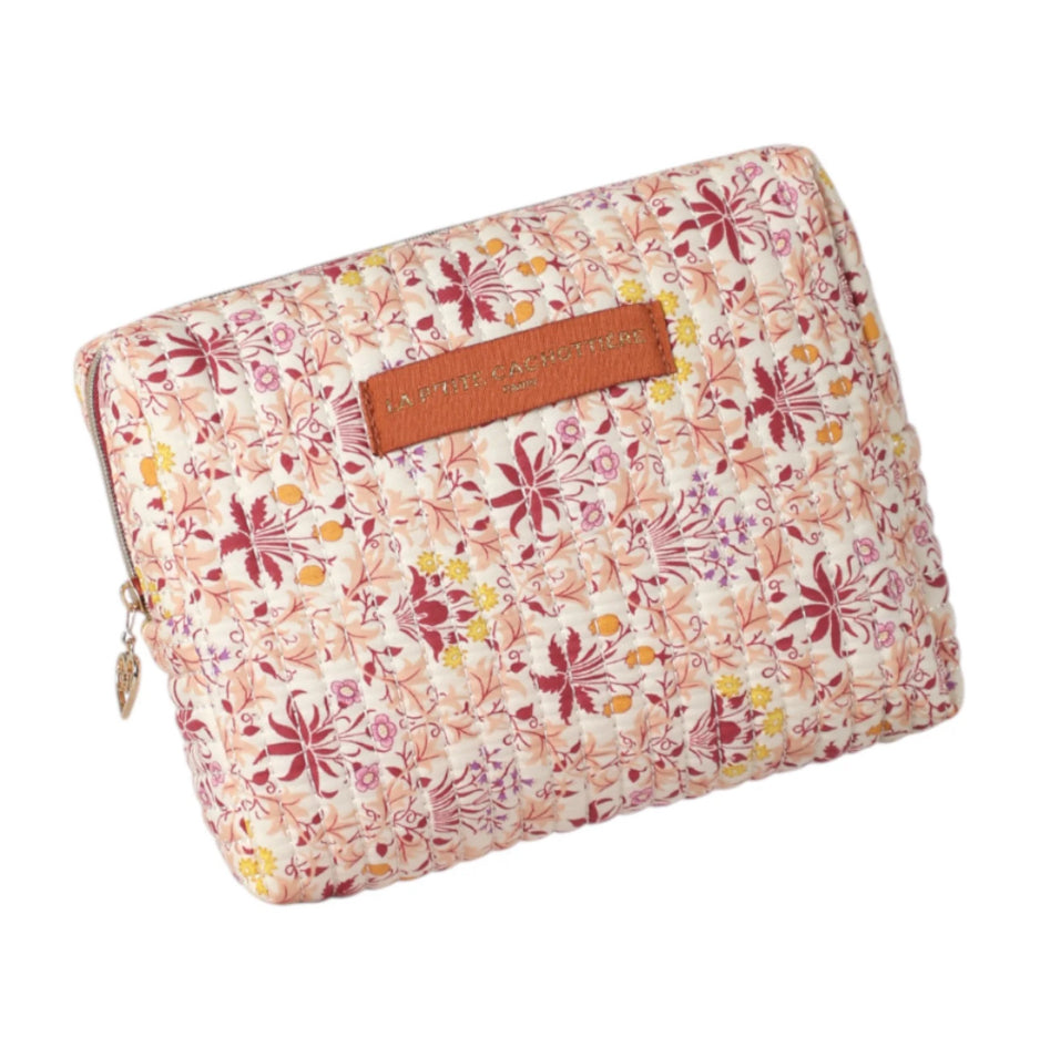 Toillettas flowers pink orange medium/large