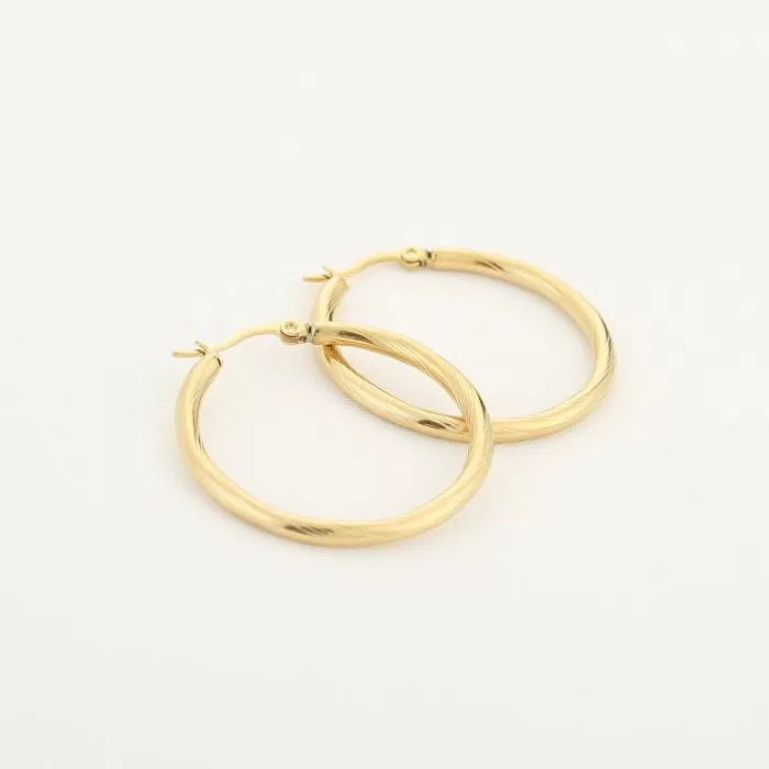 Swirl hoops gold small