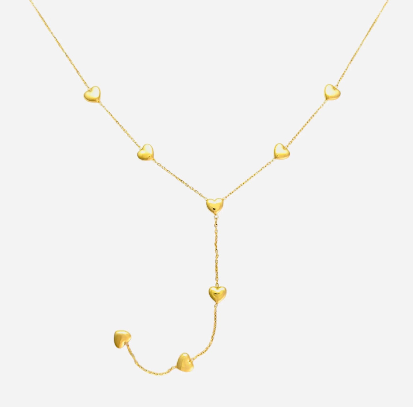 Cute hearts necklace gold