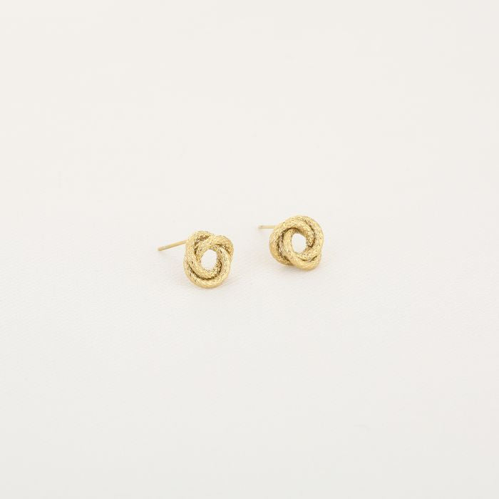 Swirl earrings gold