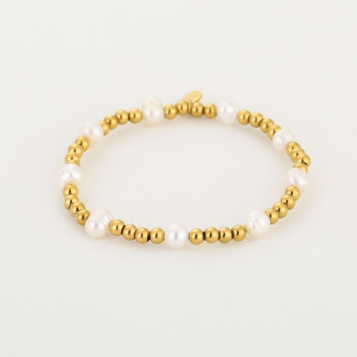Golden pearl bracelet gold