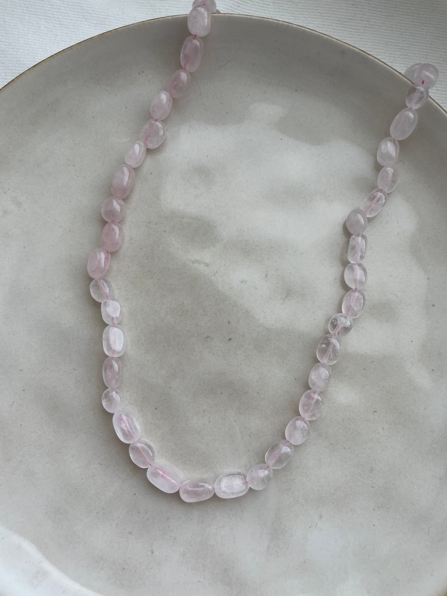 Stone necklace pink - rozekwarts