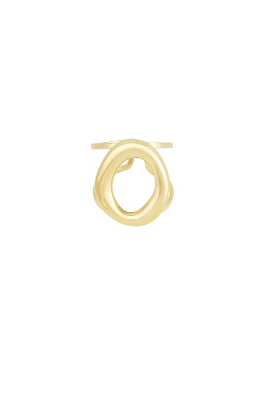 Bold circle ring gold