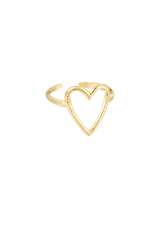 Heart ring gold