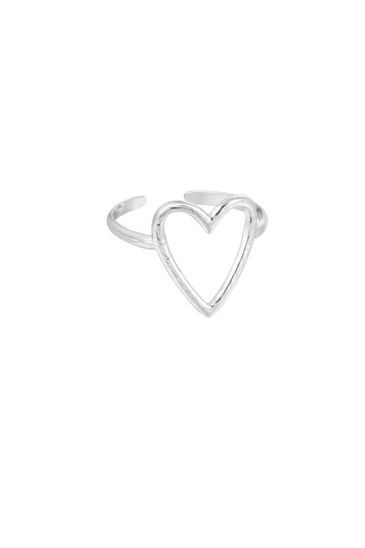 Heart ring silver