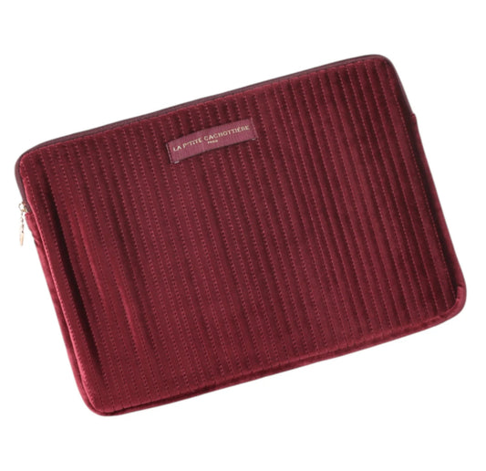Laptophoes velvet 13inch bordeaux