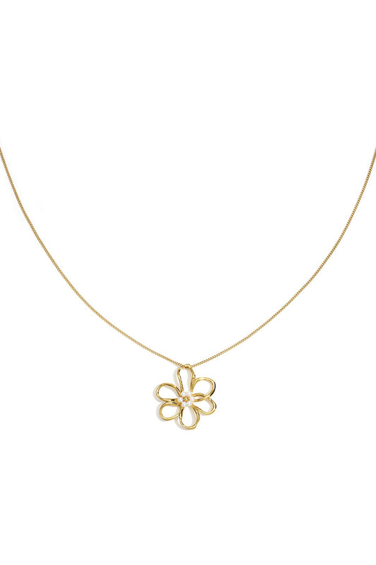 Big flower long necklace