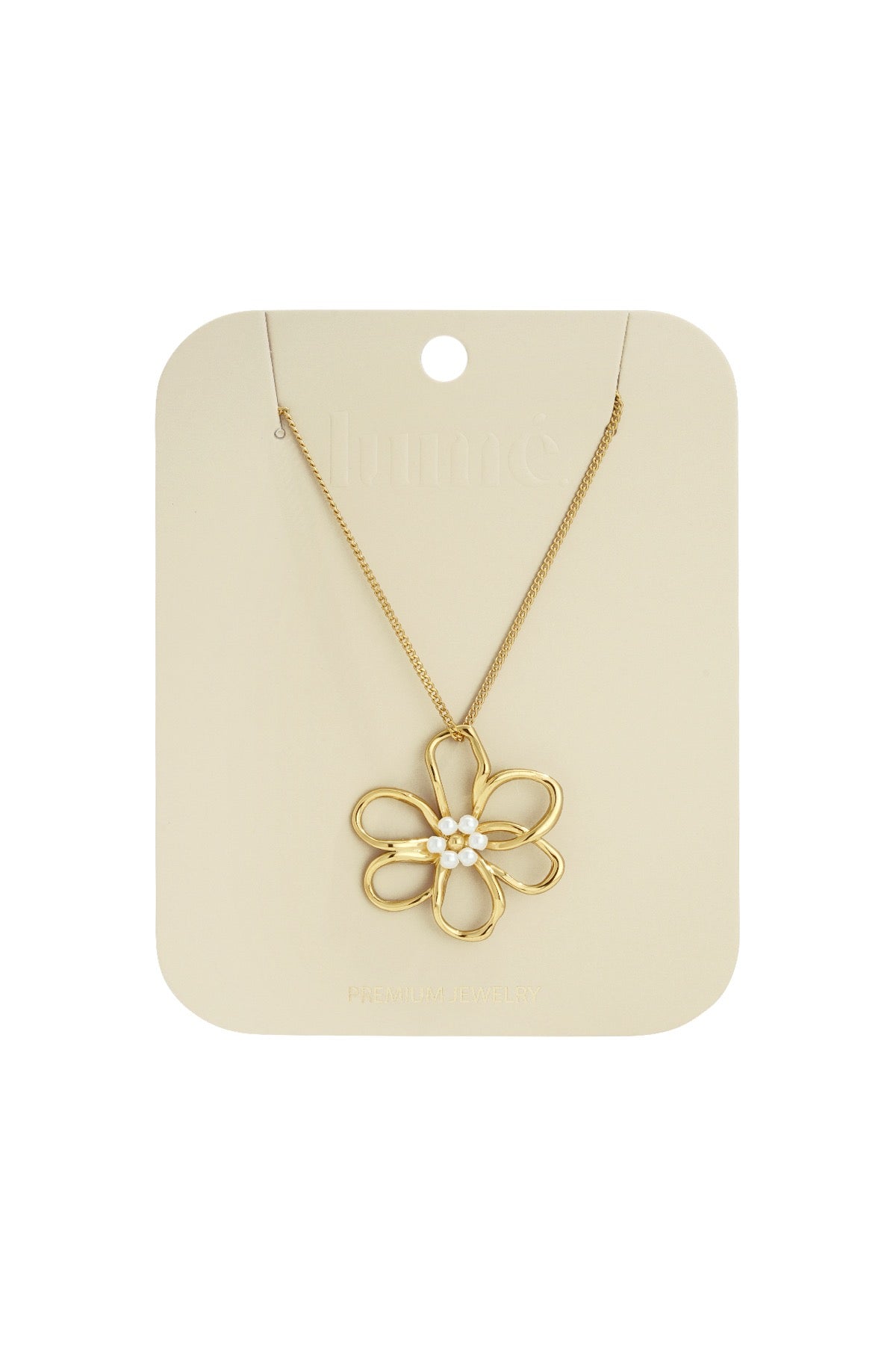 Big flower long necklace