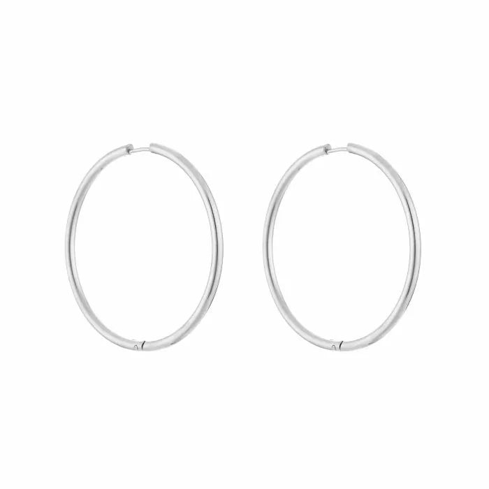 Basic hoops silver