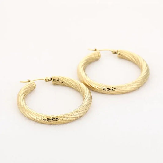Swirl big hoops gold