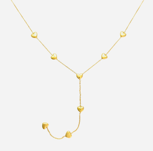 Cute hearts necklace gold