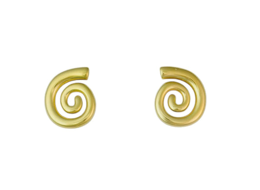 Swirl earrings gold