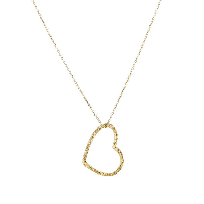 Chique heart necklace gold