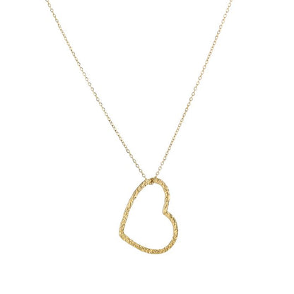 Chique heart necklace gold
