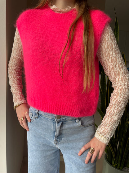 Kanten topje off white