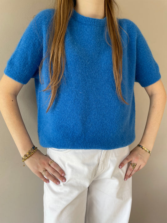 Short sleeve trui blauw