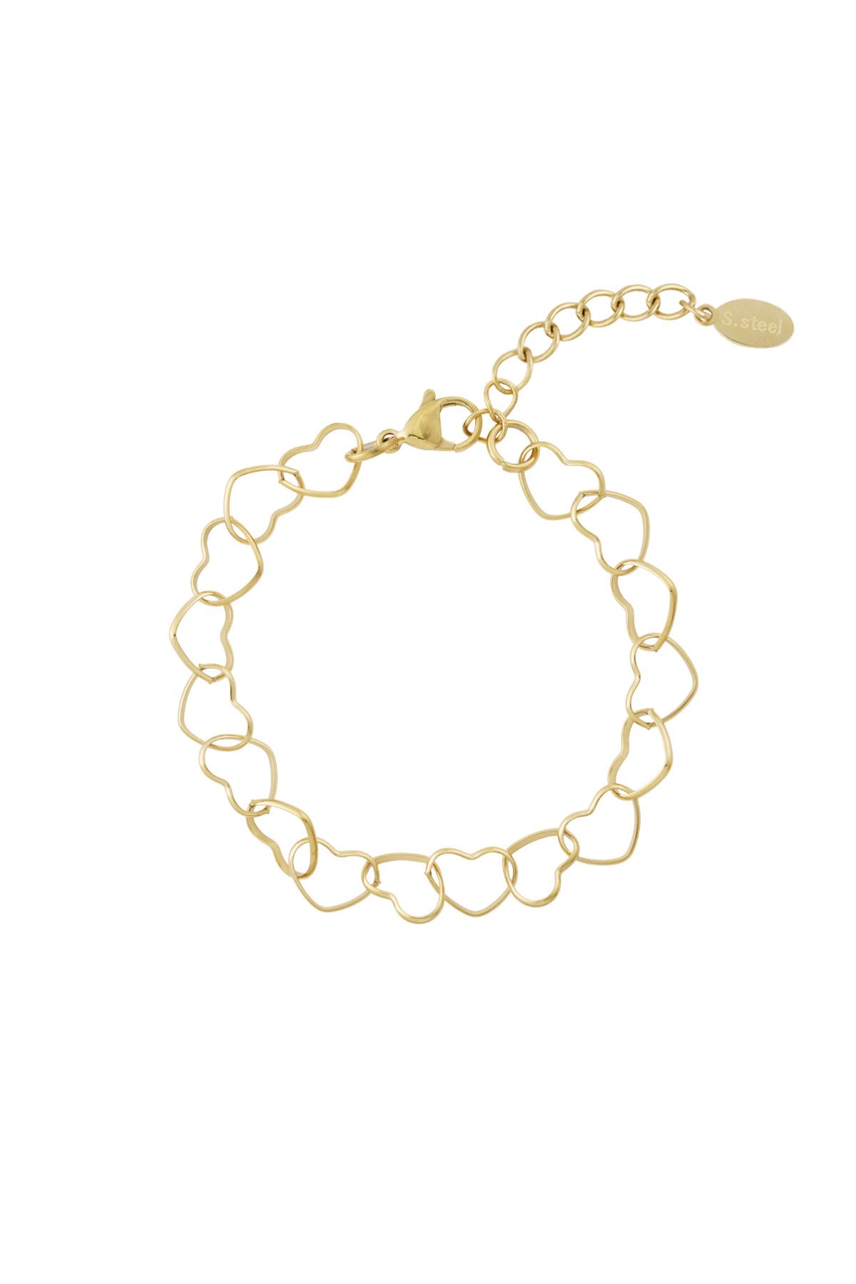 Infinity hearts bracelet gold