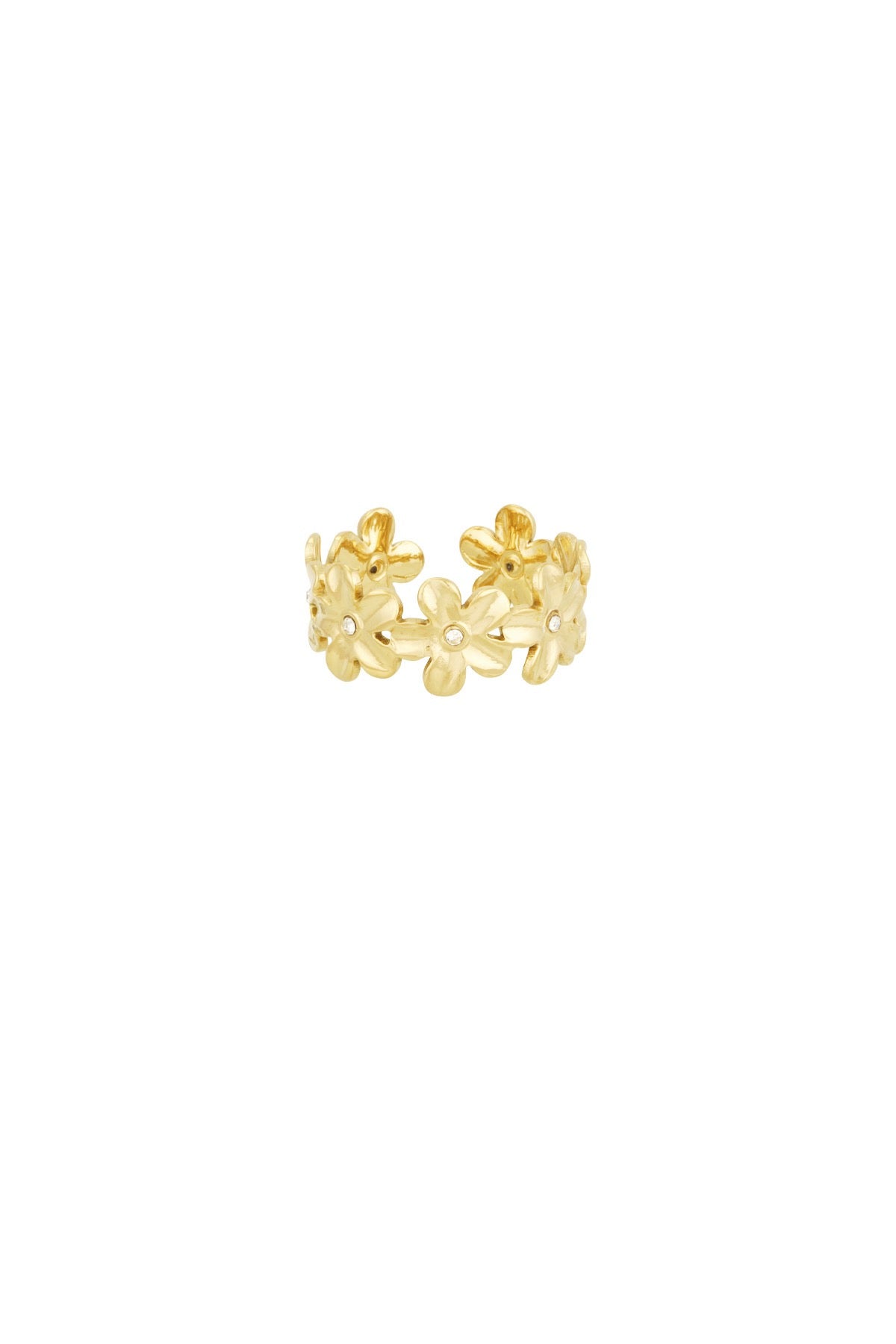 infinity flower ring gold
