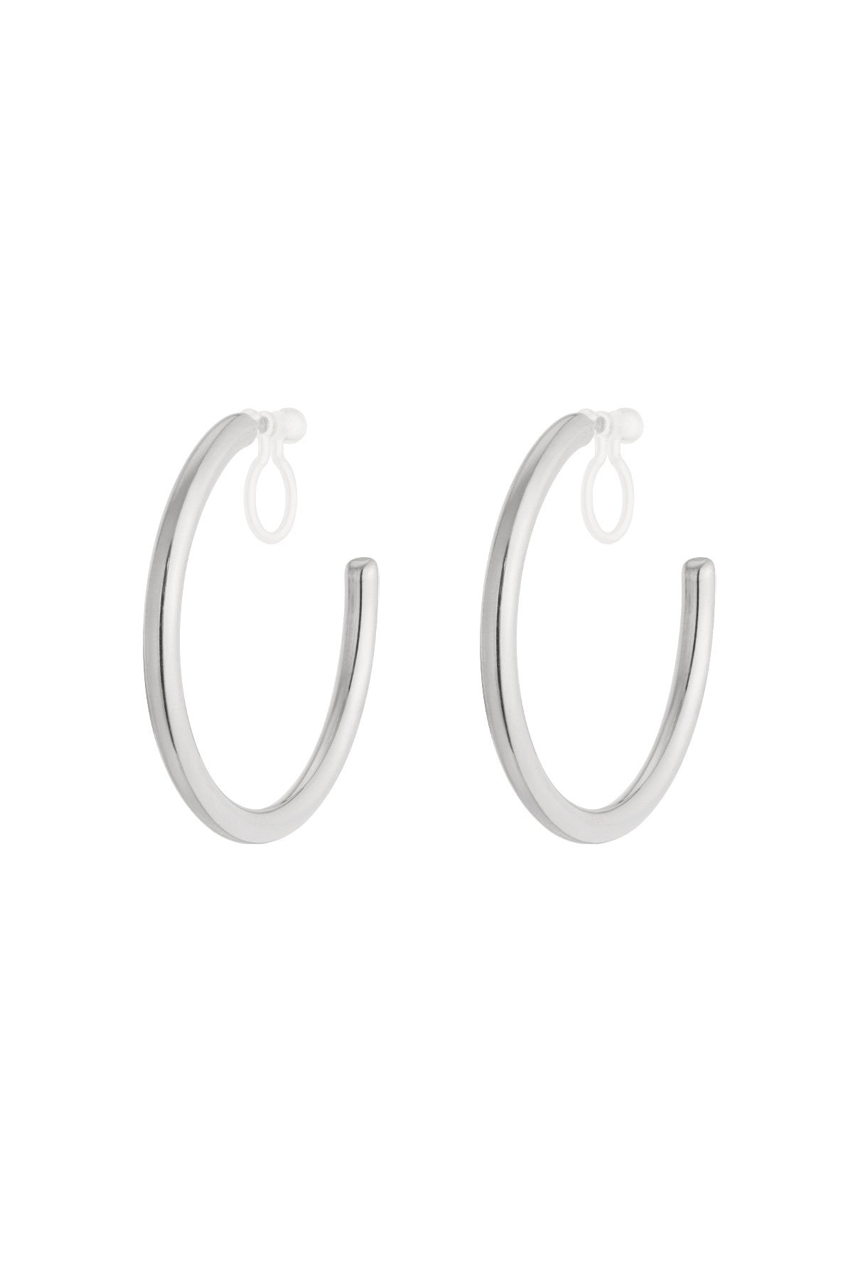 Clip big hoops silver