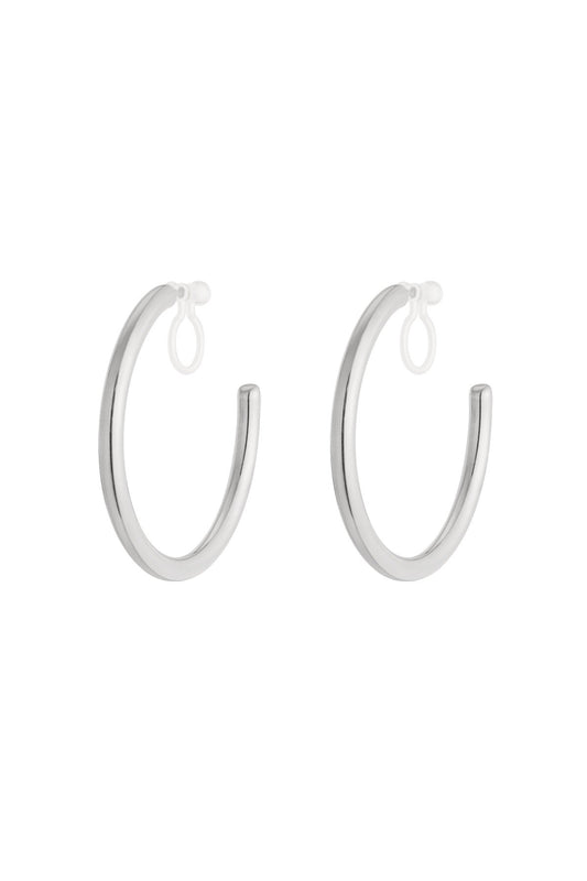 Clip big hoops silver