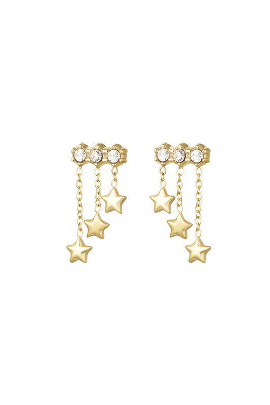 Star shine earrings gold