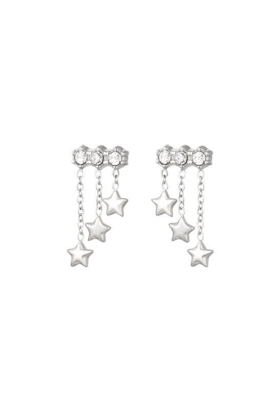 Star shine earrings silver