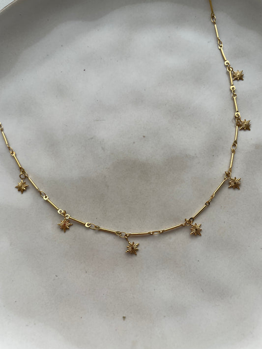 Poolster necklace gold