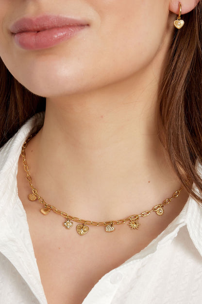 Basic charm necklace silver