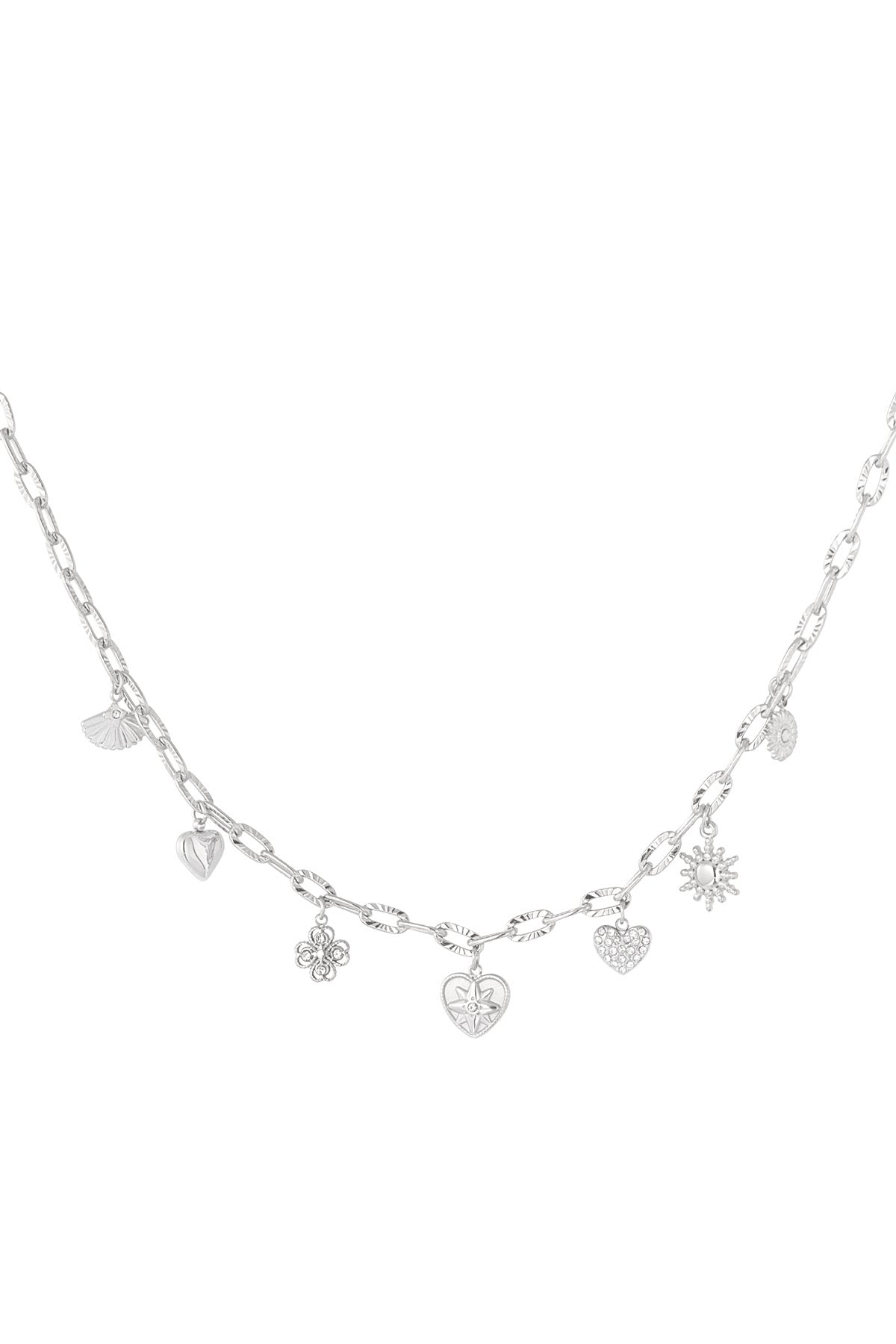 Basic charm necklace silver