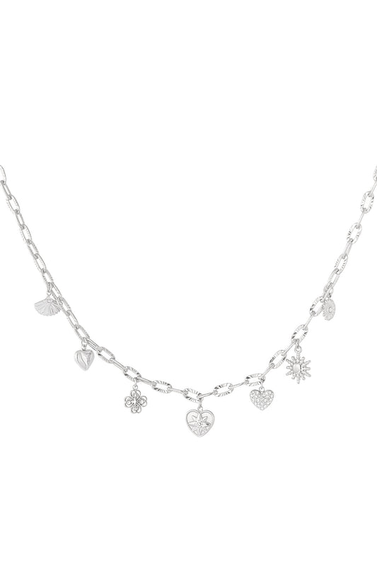 Basic charm necklace silver