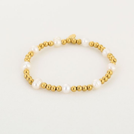 Golden pearl bracelet gold