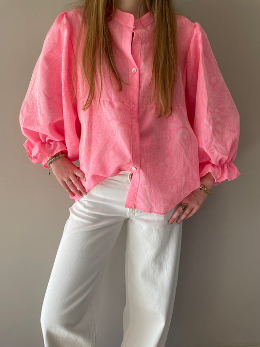 Nora blouse fluo pink