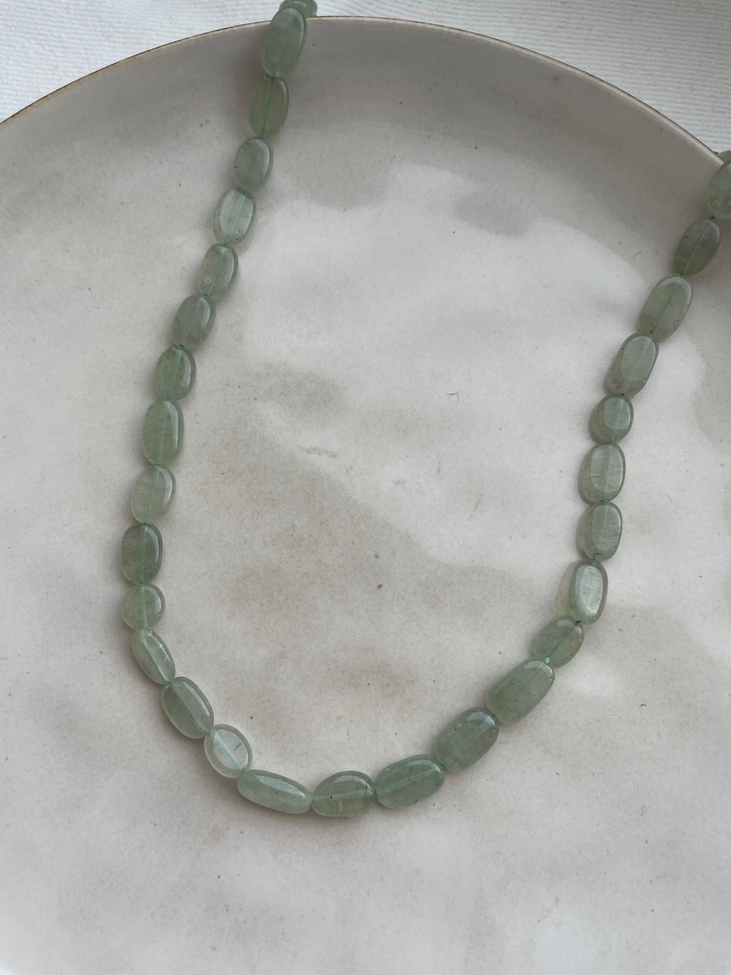 Stone necklace green jade