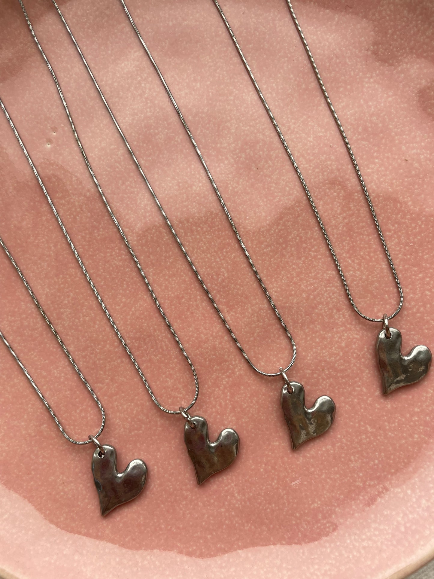 Heart necklace silver