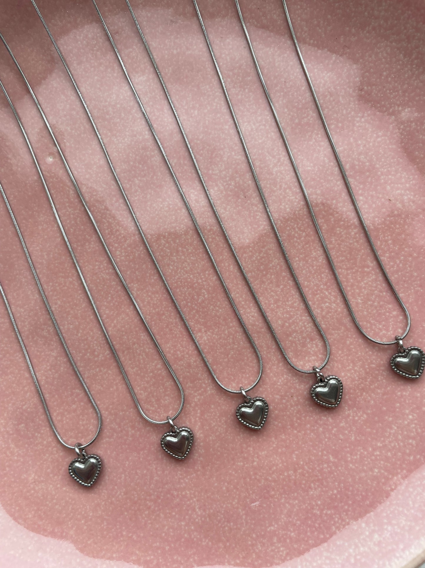 Heart necklace smal silver